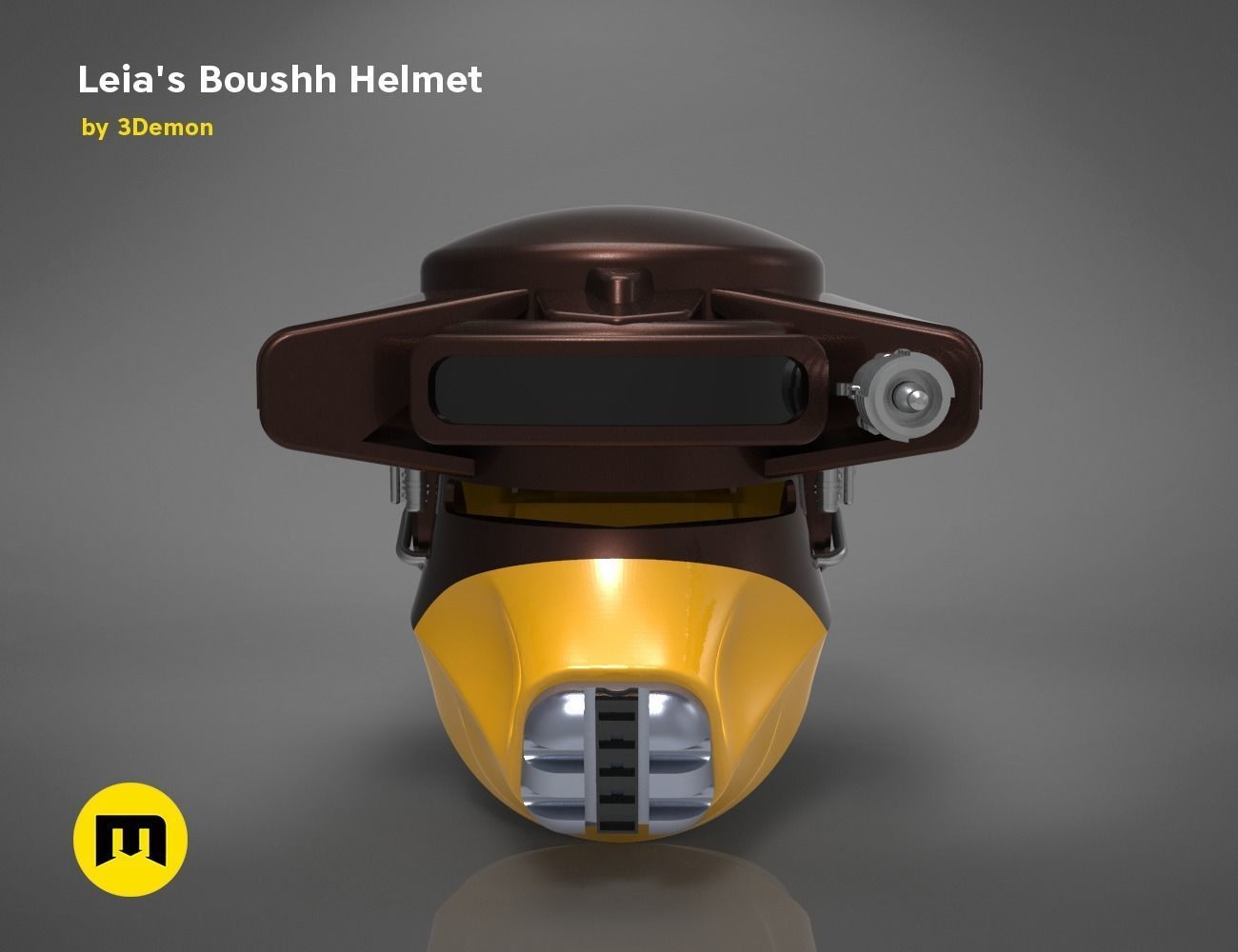 Princess Leia - Boushh Helmet 3D print model_2