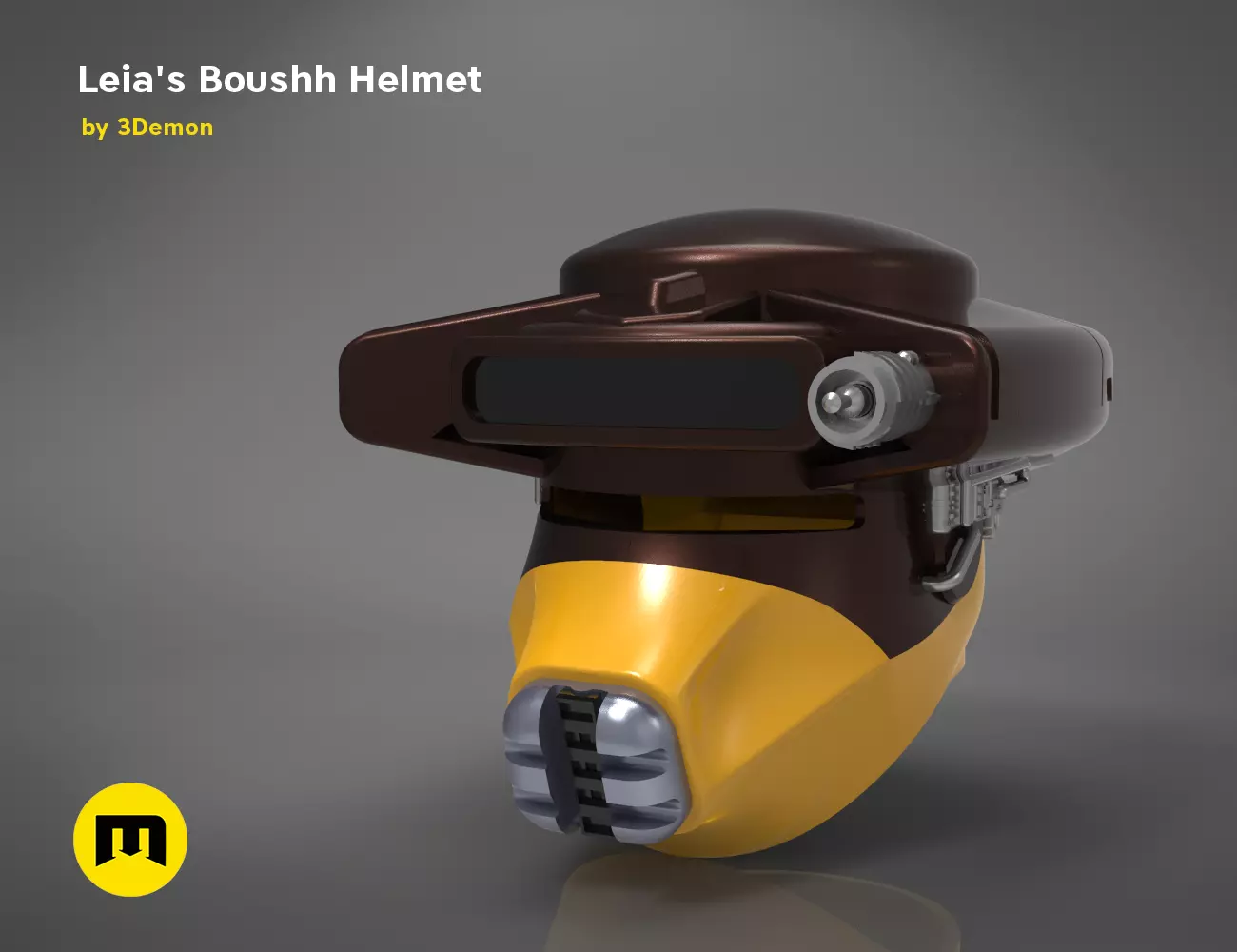 Princess Leia - Boushh Helmet 3D print model_0