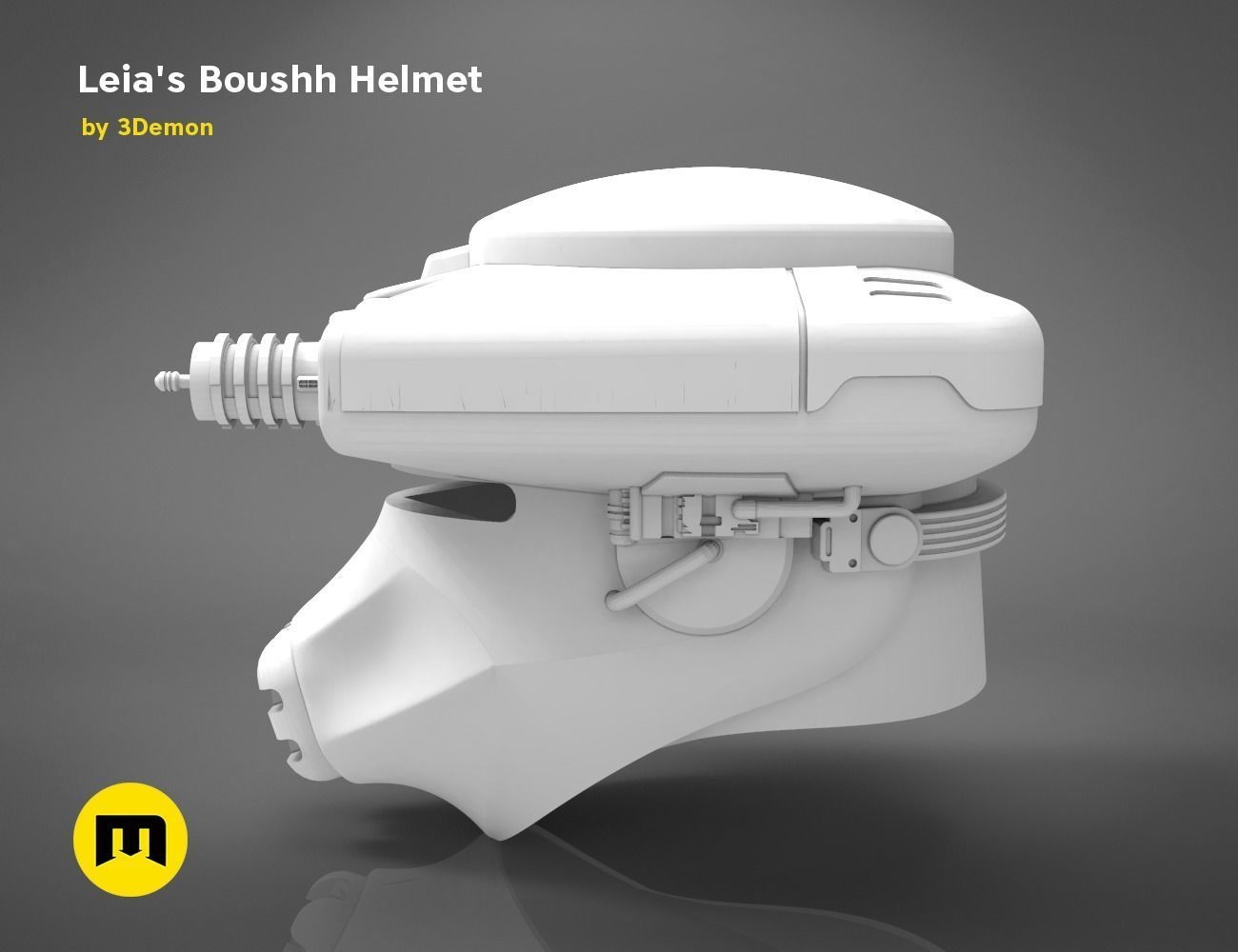 Princess Leia - Boushh Helmet 3D print model_19