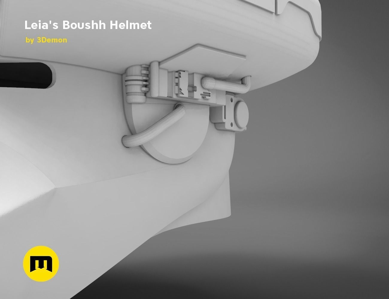 Princess Leia - Boushh Helmet 3D print model_17