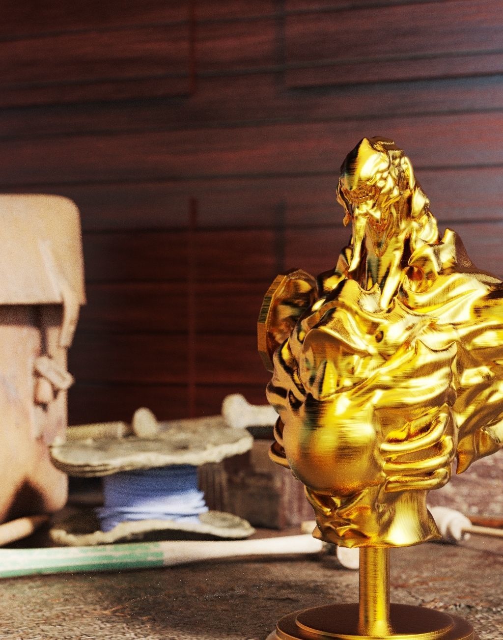 Buste Arme Rubis 3D print model_4