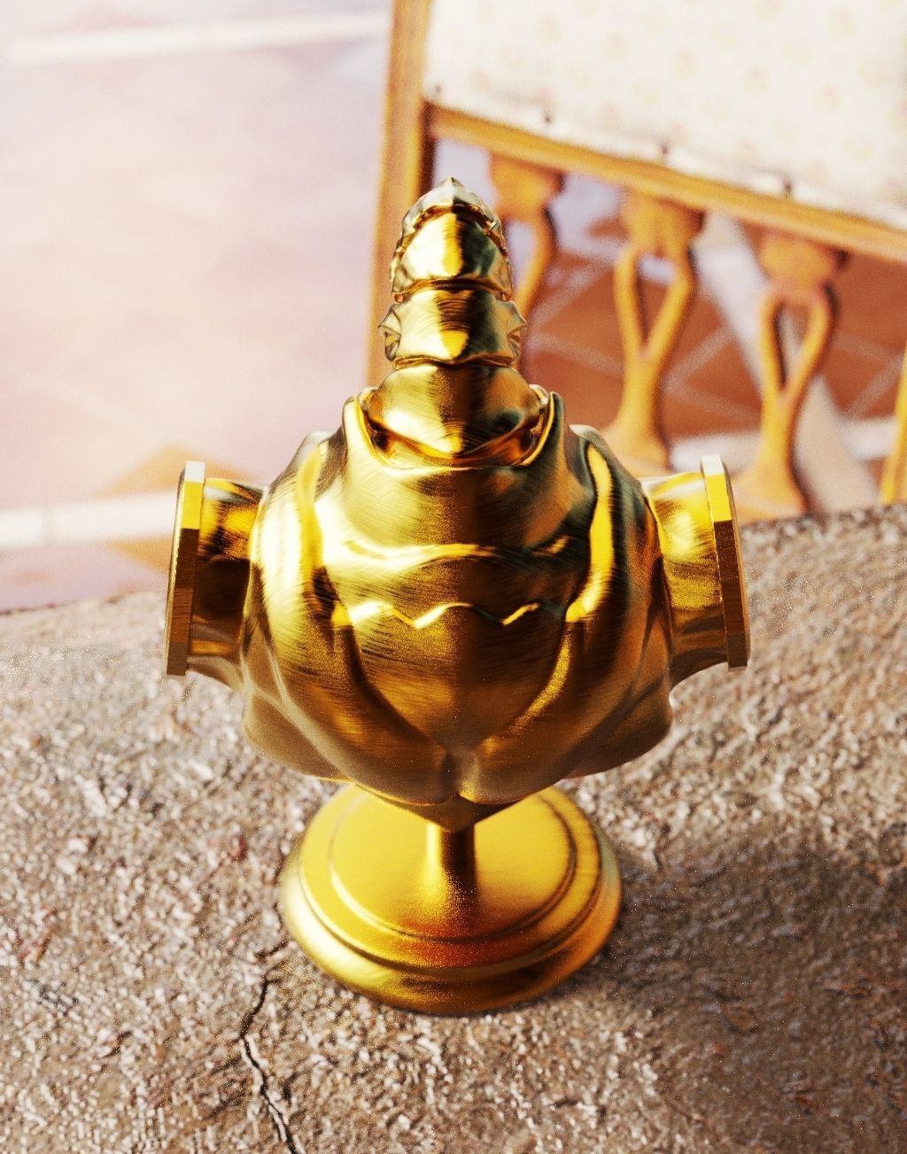 Buste Arme Rubis 3D print model_6