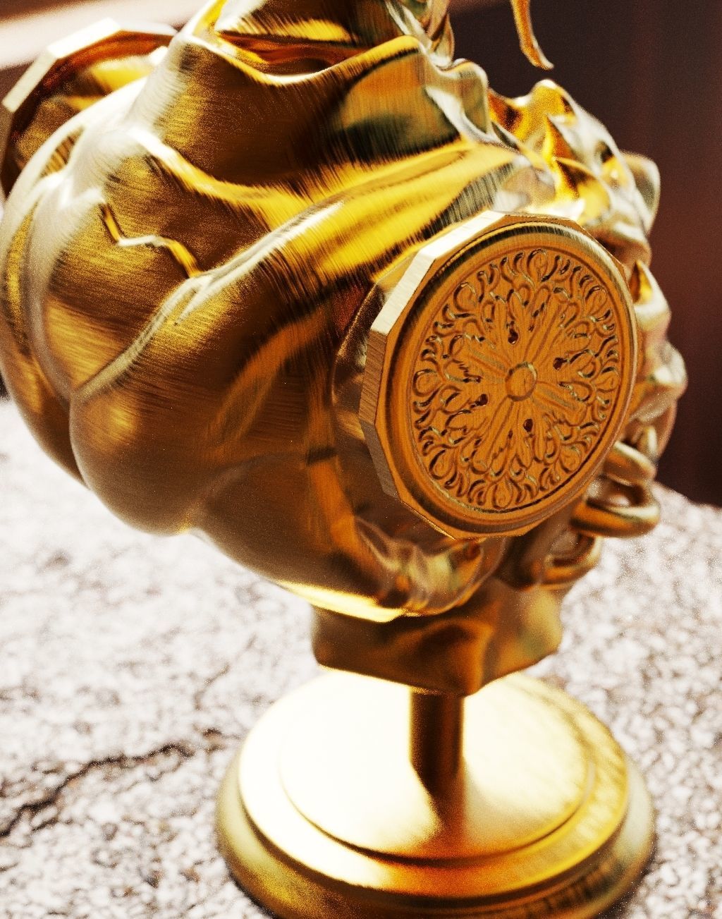 Buste Arme Rubis 3D print model_3