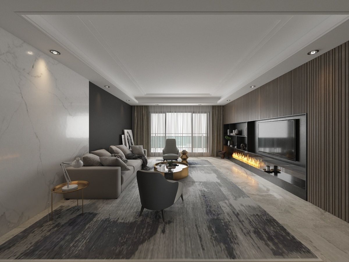 minimalist apartment 3D model_1