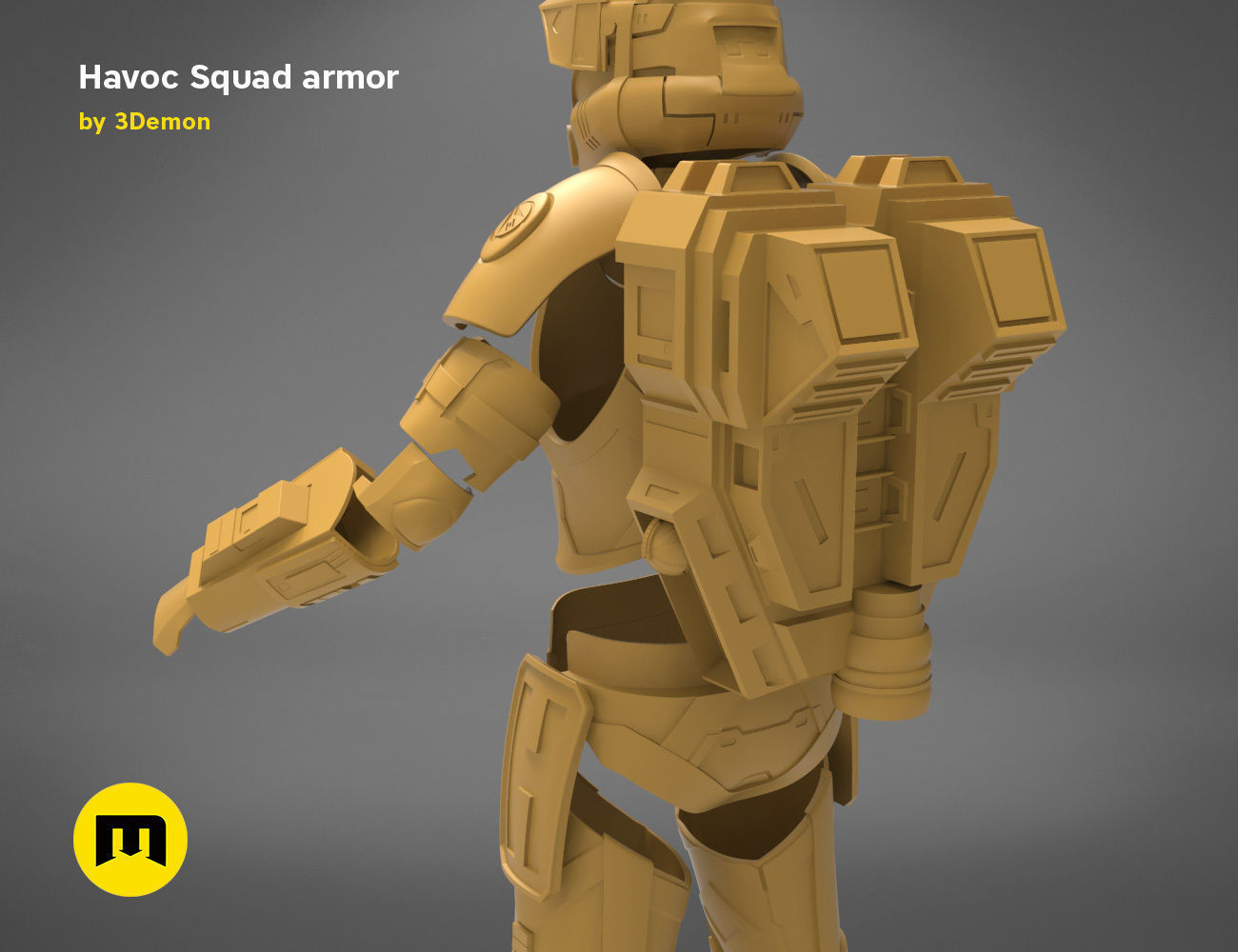 Havoc Squad armor 3D print model_31