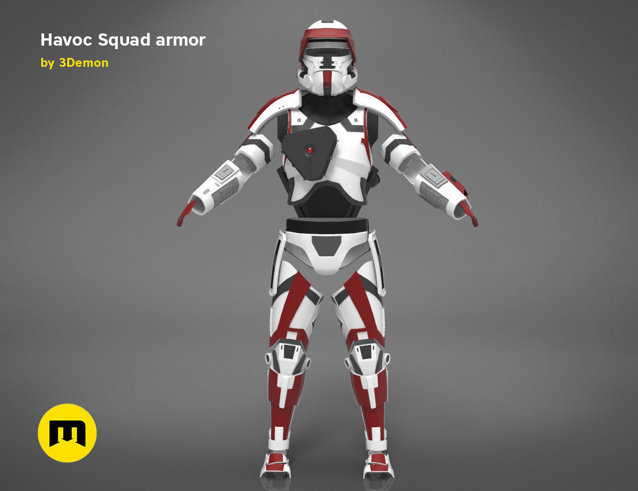 Havoc Squad armor 3D print model_3