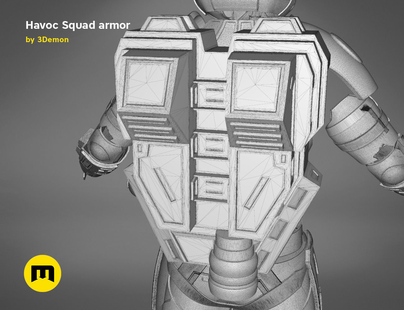 Havoc Squad armor 3D print model_38