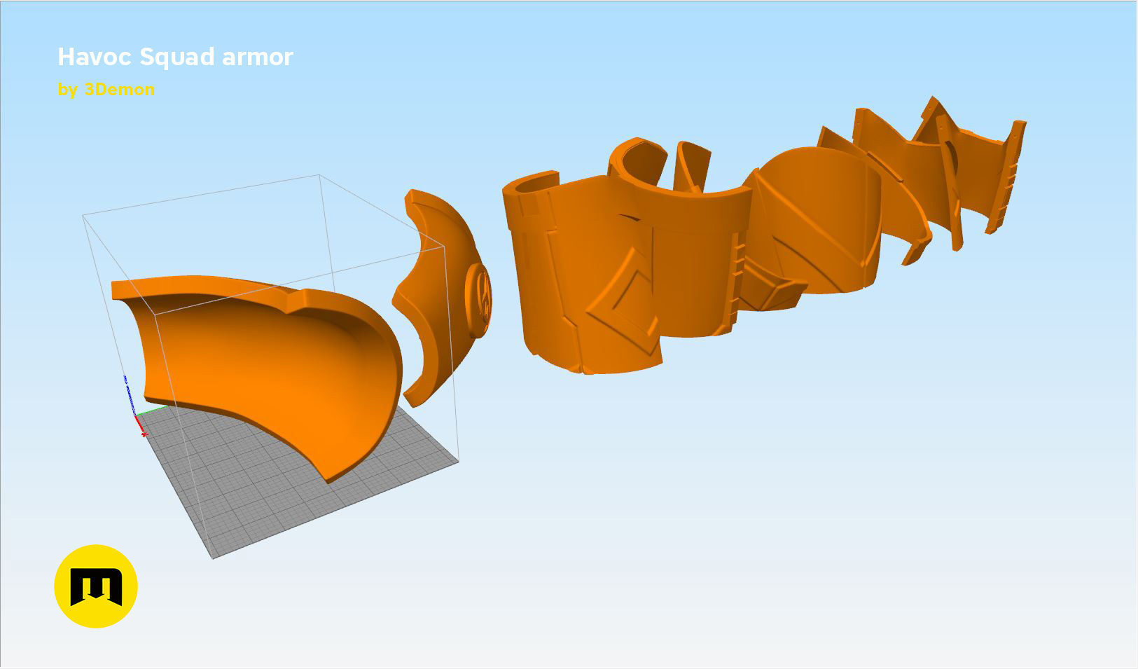 Havoc Squad armor 3D print model_20