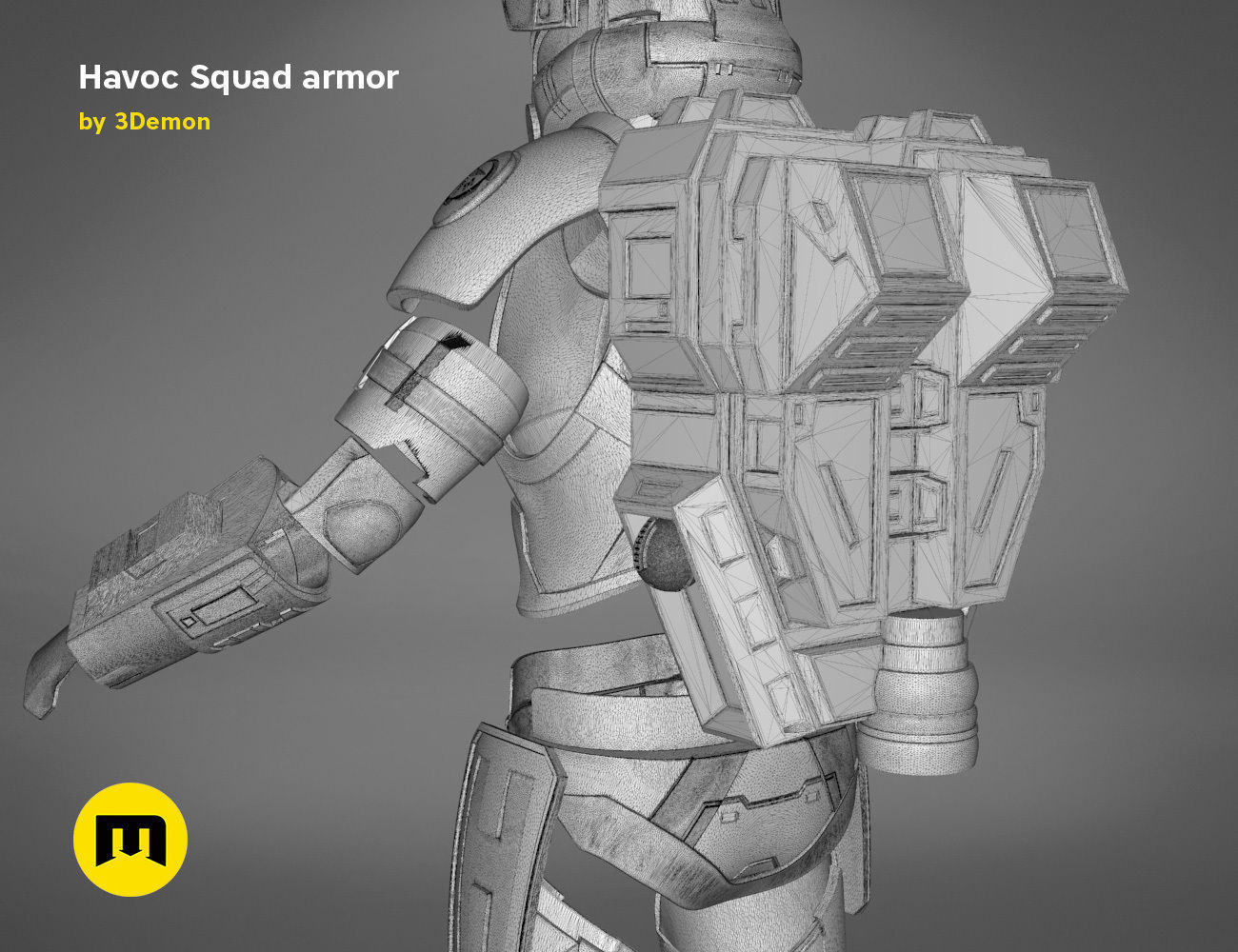 Havoc Squad armor 3D print model_35