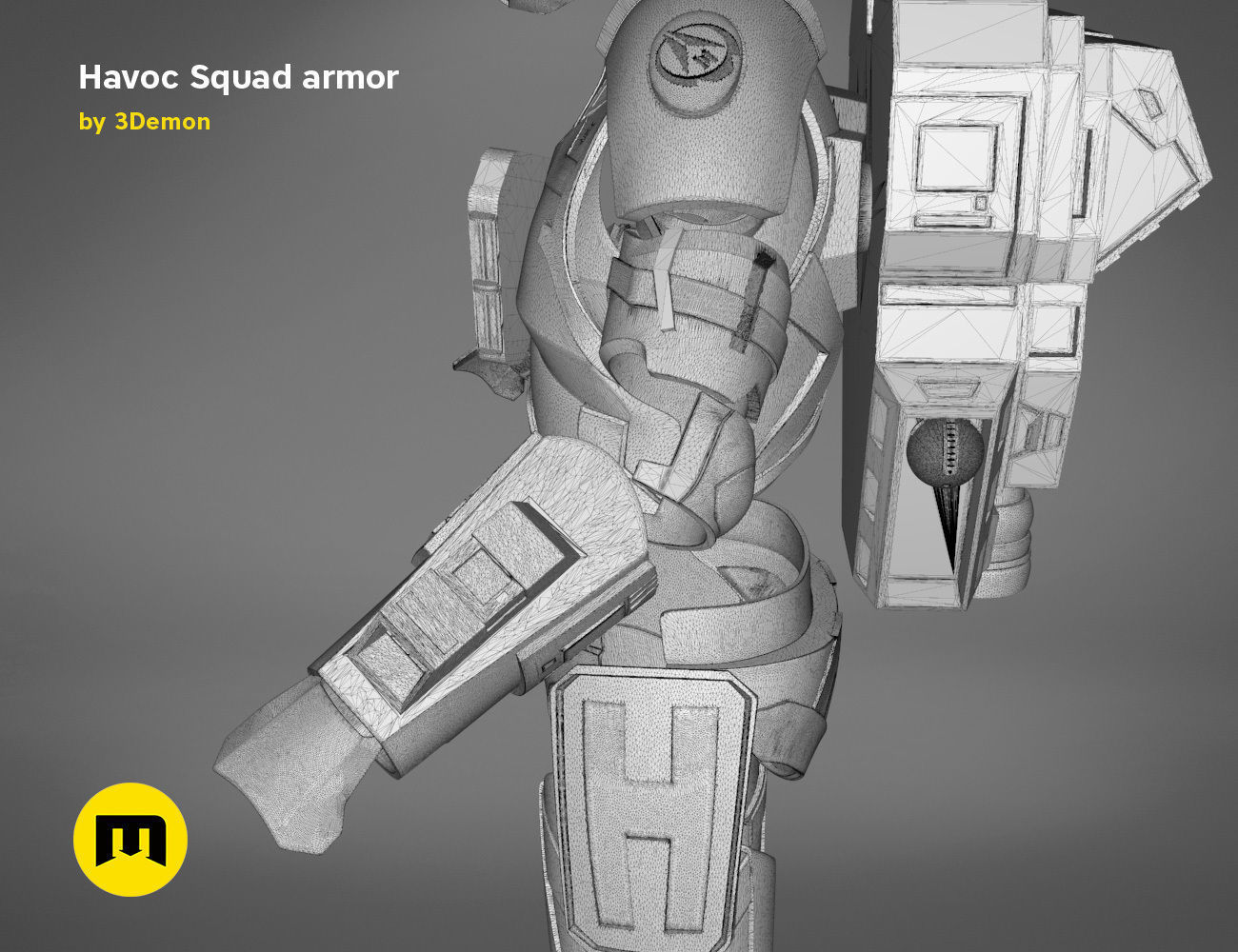 Havoc Squad armor 3D print model_37