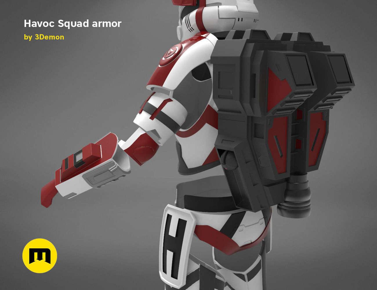 Havoc Squad armor 3D print model_9