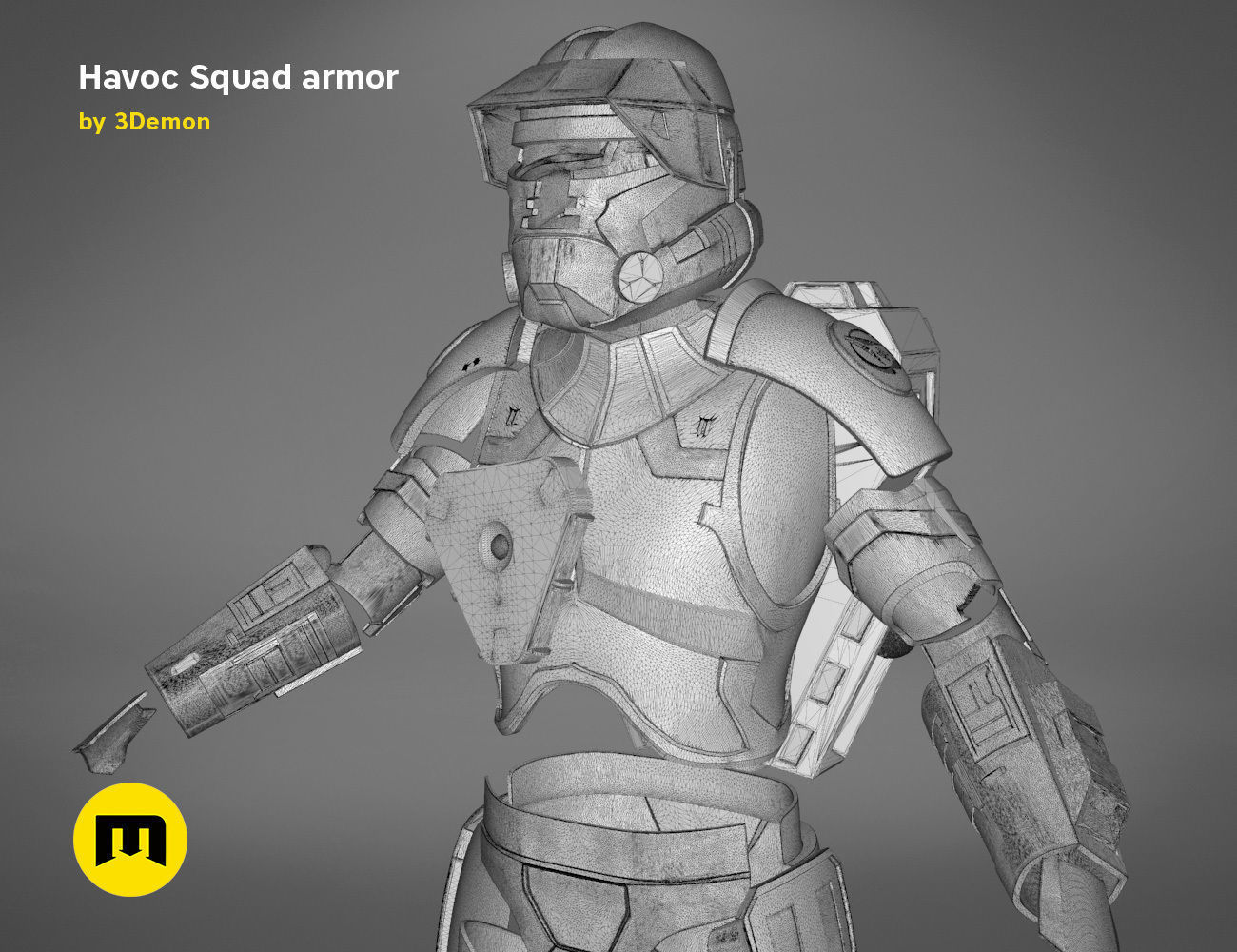 Havoc Squad armor 3D print model_34