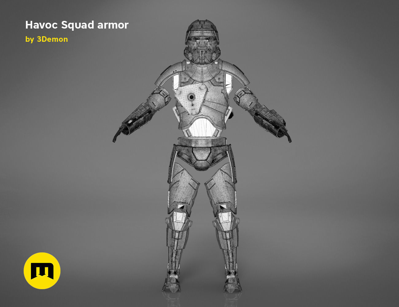 Havoc Squad armor 3D print model_32