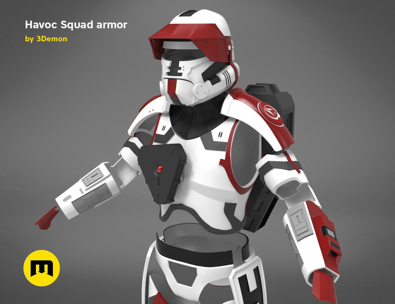 Havoc Squad armor 3D print model_8