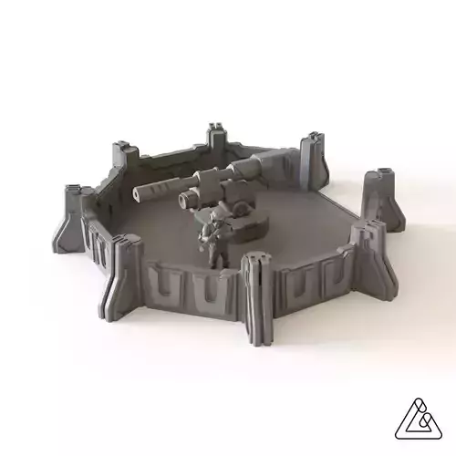 Sci fi Artillery Emplacement for tabletop scenery