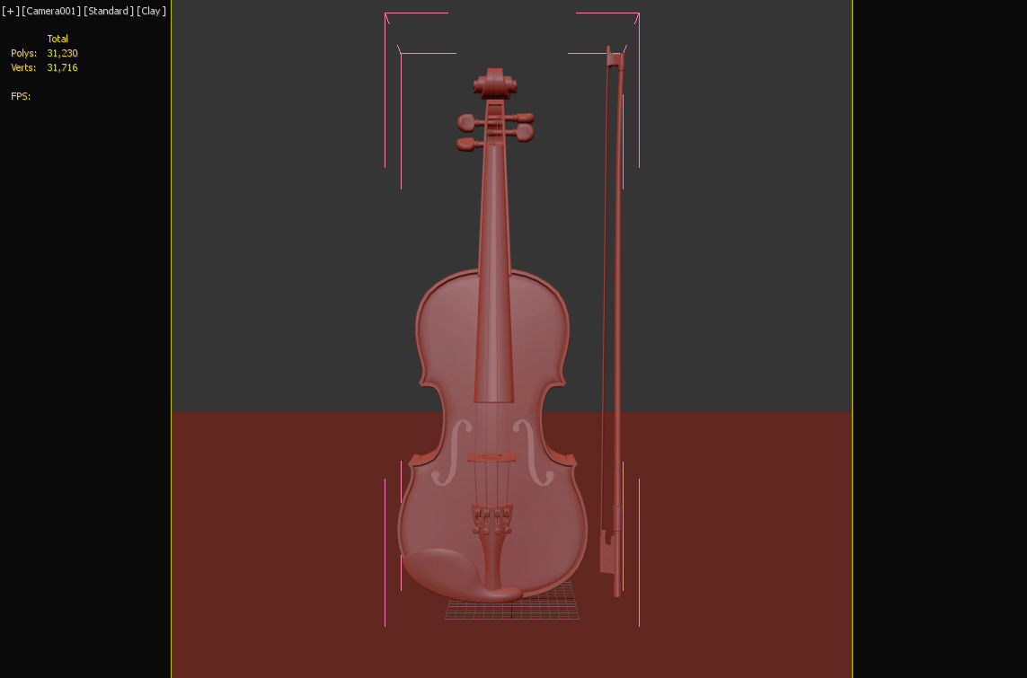 Violin 3D model_10