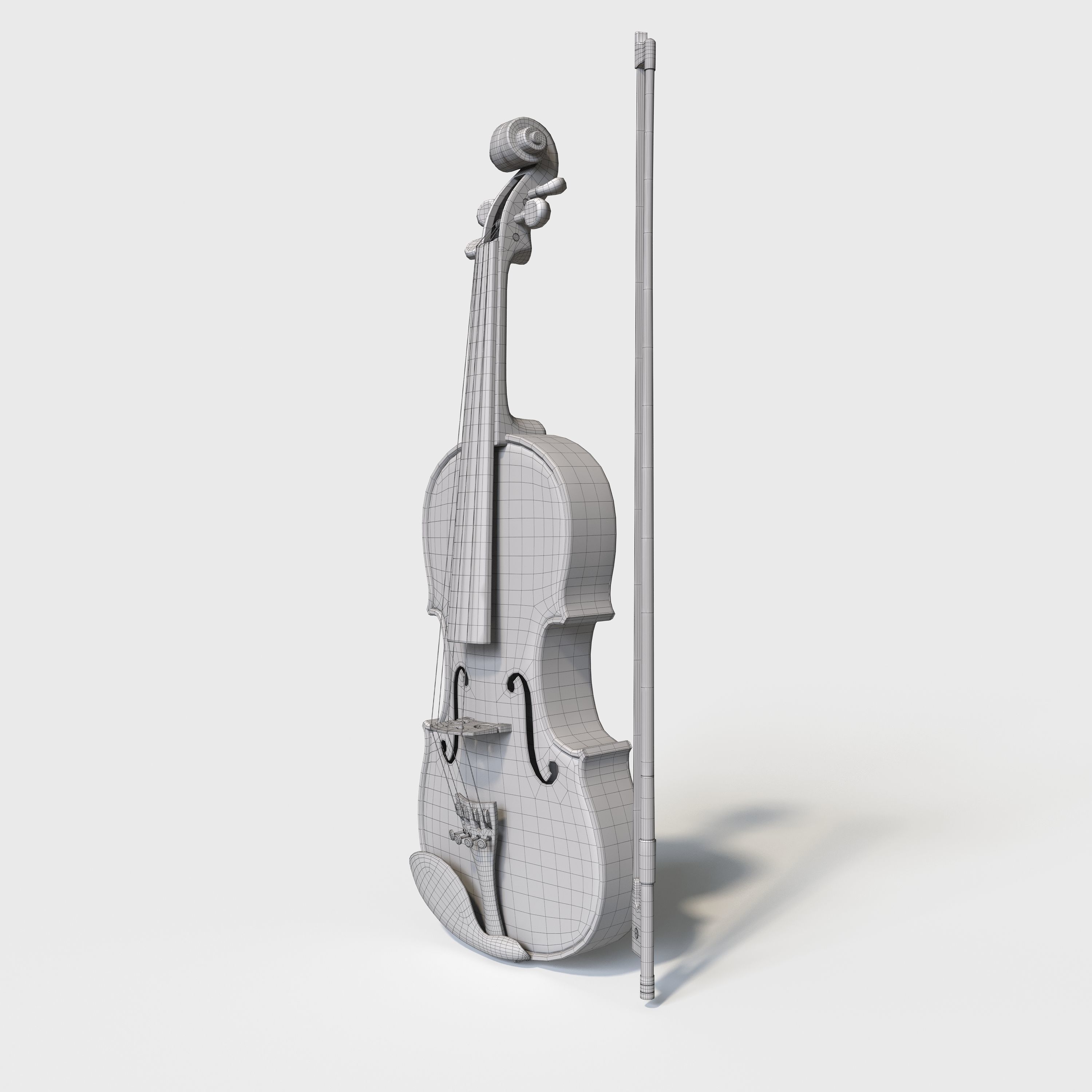 Violin 3D model_9