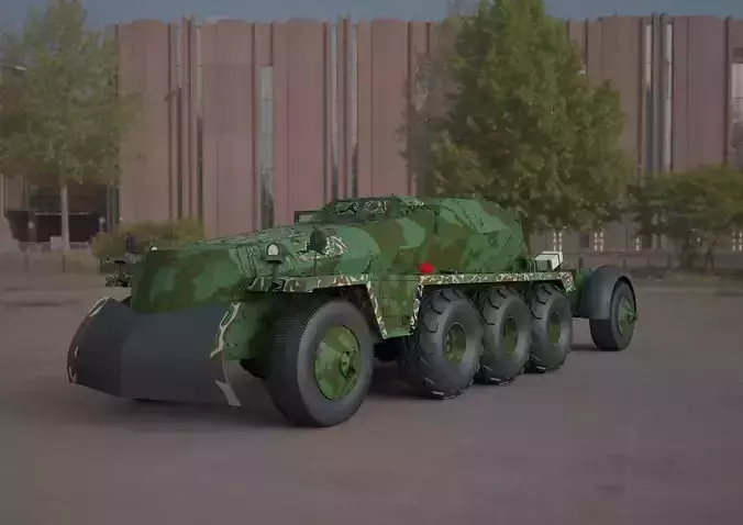 Replica SDKFZ 250 military vehicle 3d tire model  3D model