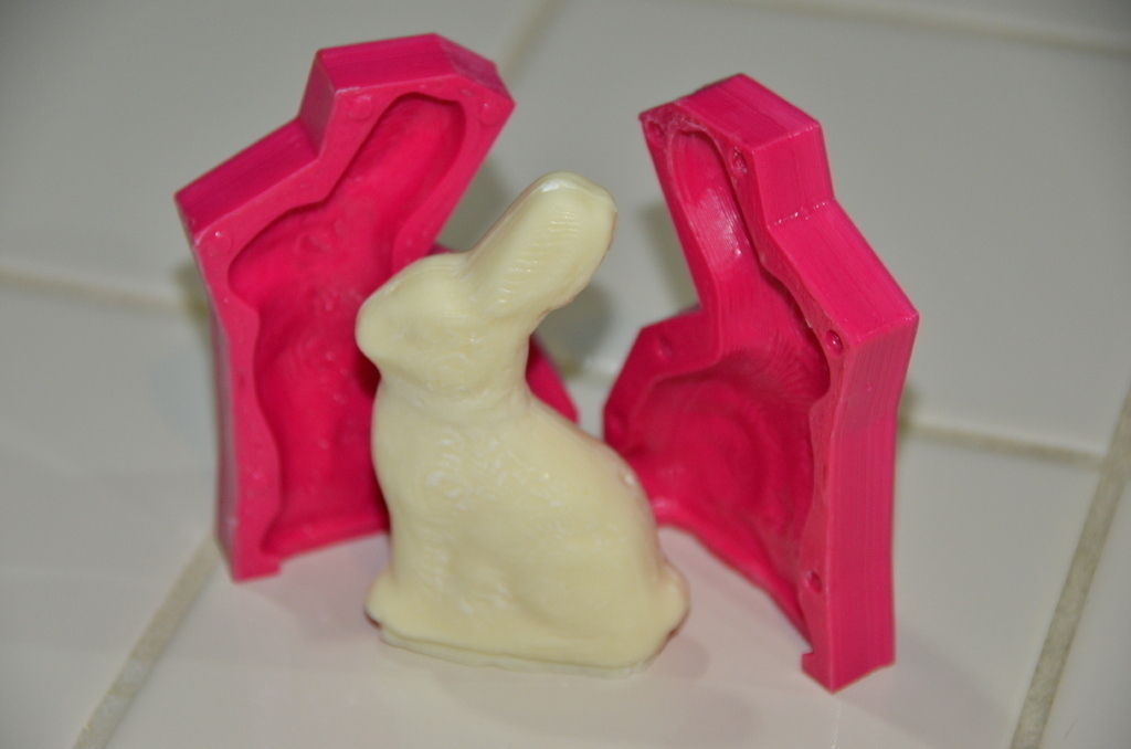 Chocolate Bunny Mold Free 3D print model_2