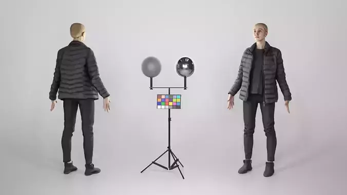 Young pretty woman in black style 177