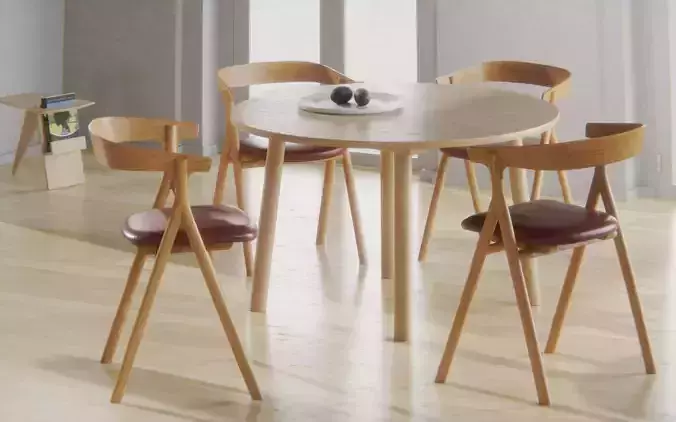 DiningSet V-01-Taro Table and YKSI Chairs