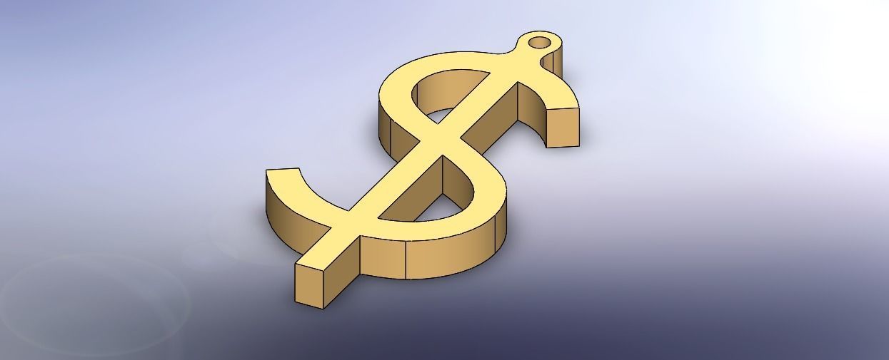 One Dollar Key-chain for 1000 Dollars 3D print model_1