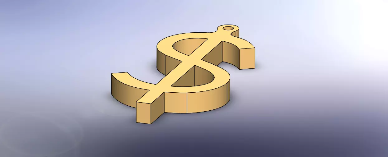 One Dollar Key-chain for 1000 Dollars 3D print model_0