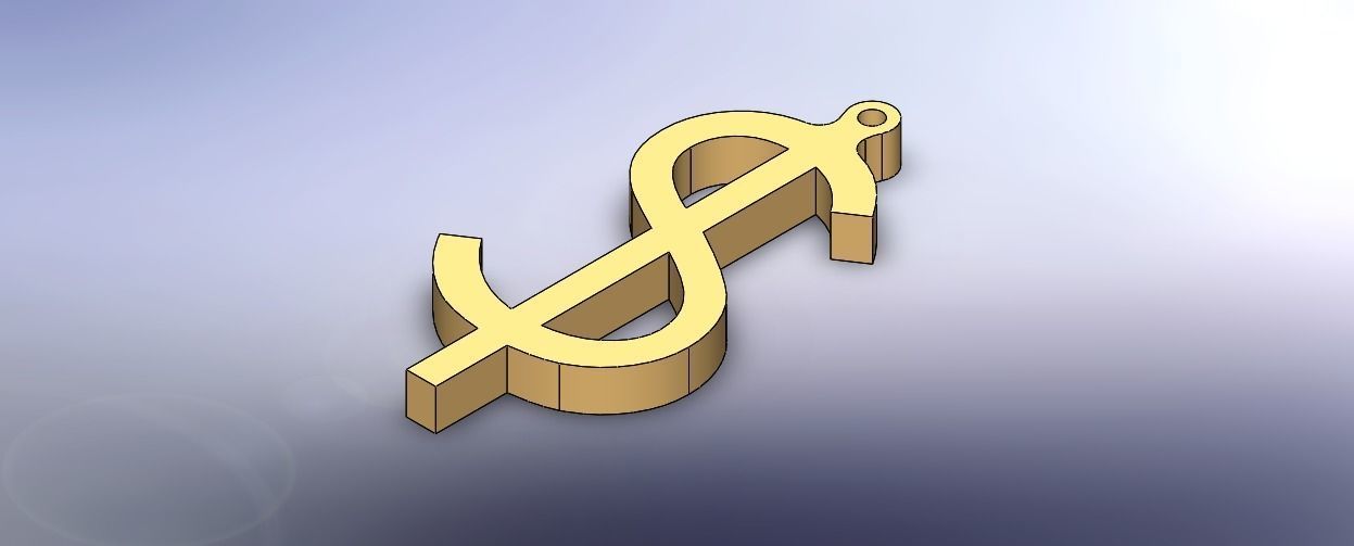 One Dollar Key-chain for 1000 Dollars 3D print model_2