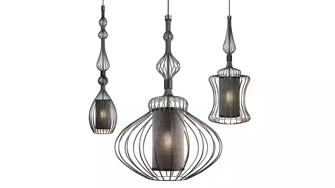 Nowodvorski ABI BLACK lamp 3D model