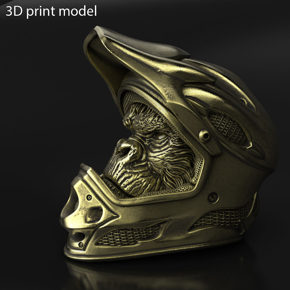 Animal Pendant jewelry Biker monkey vol2  3D print model_4