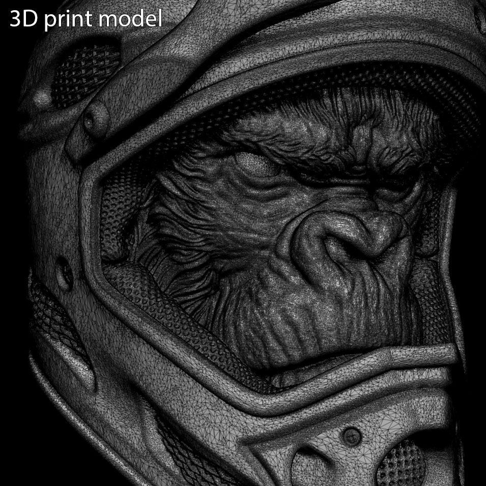 Animal Pendant jewelry Biker monkey vol2  3D print model_11