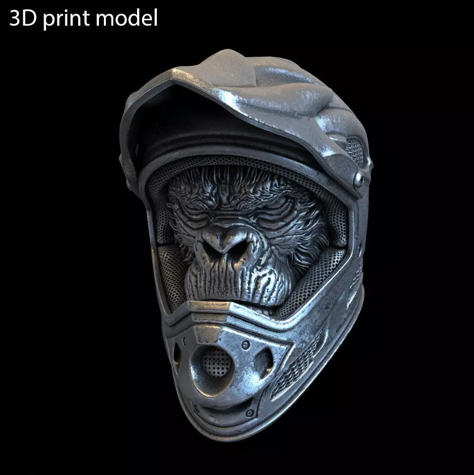 Animal Pendant jewelry Biker monkey vol2  3D print model_0