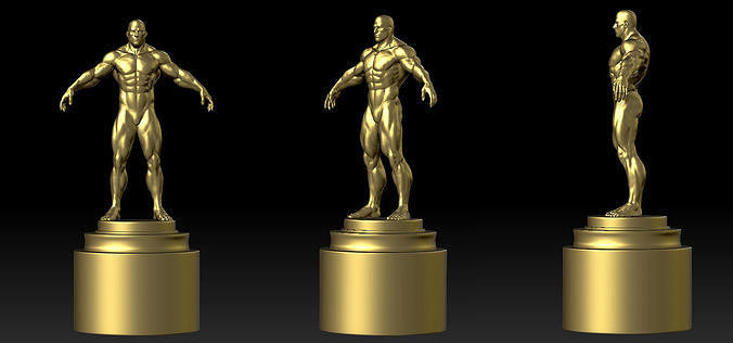 Bodybuilding trophy Free 3D print model