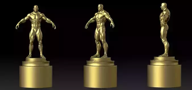 Bodybuilding trophy Free 3D print model