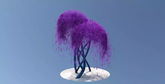 Fantasy alien tree - sci-fi vegetation for space environment 