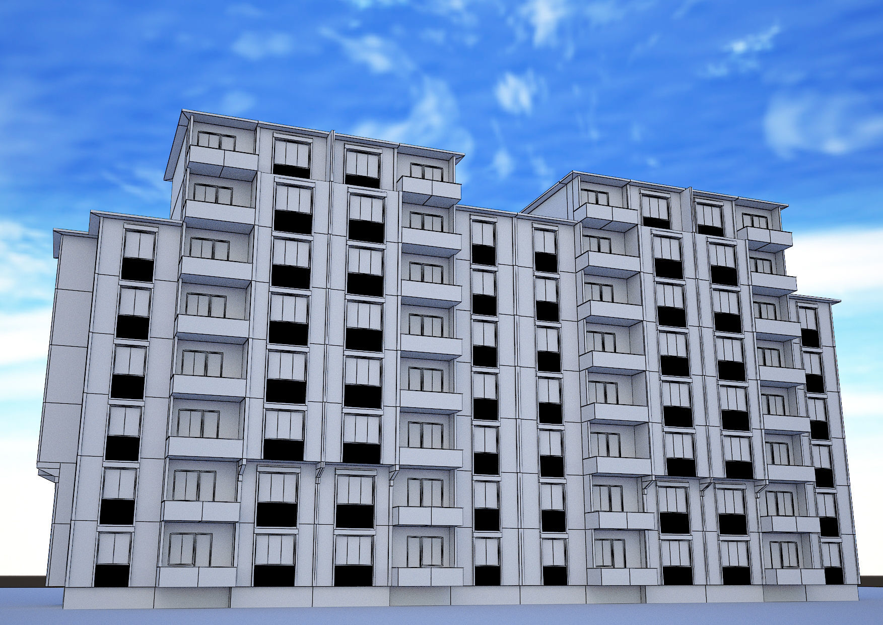  big building 3d model 3D model_4