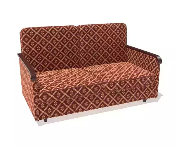 Sofa Red King 3d model