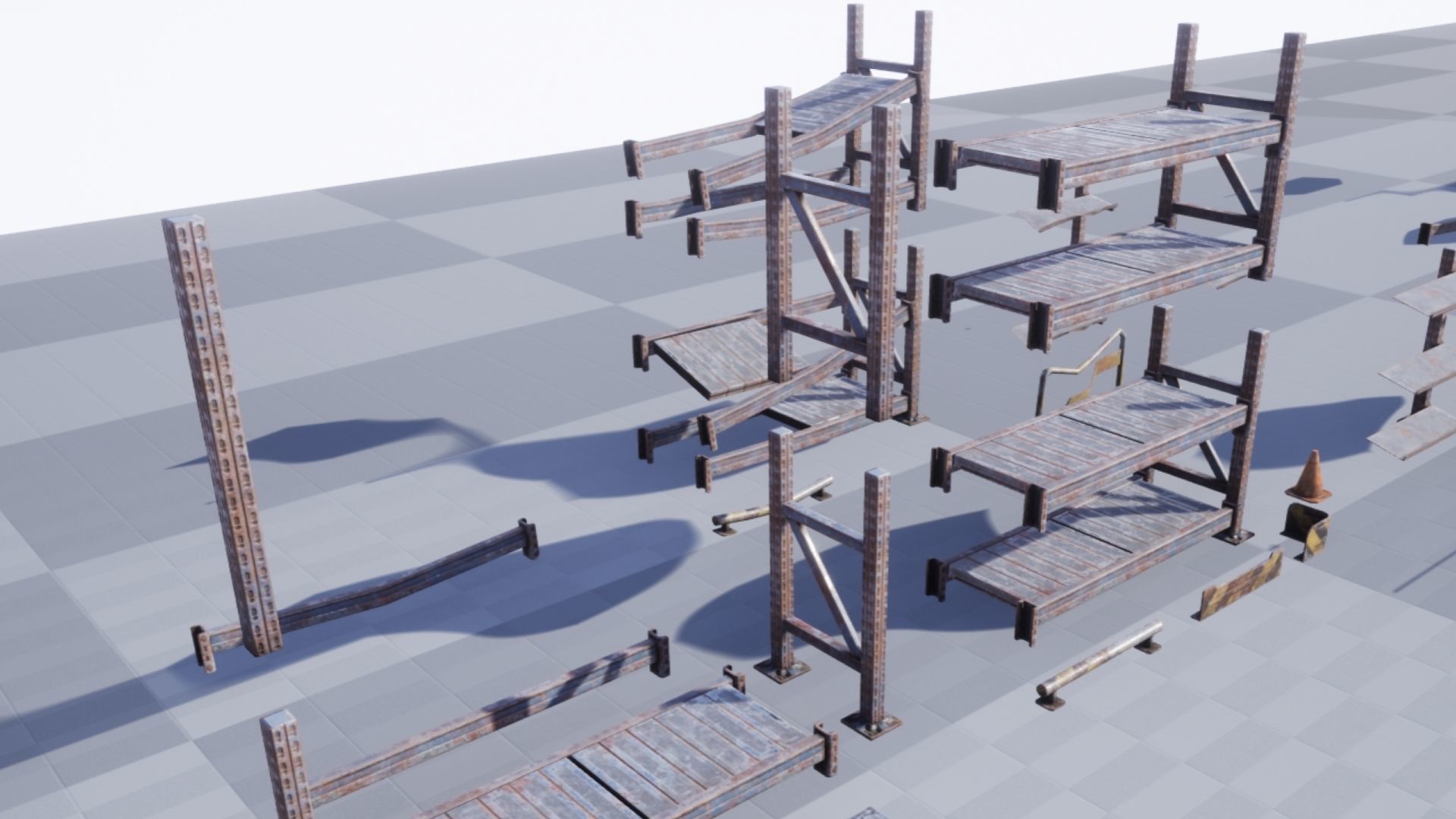 Rack pack Low-poly 3D model_12