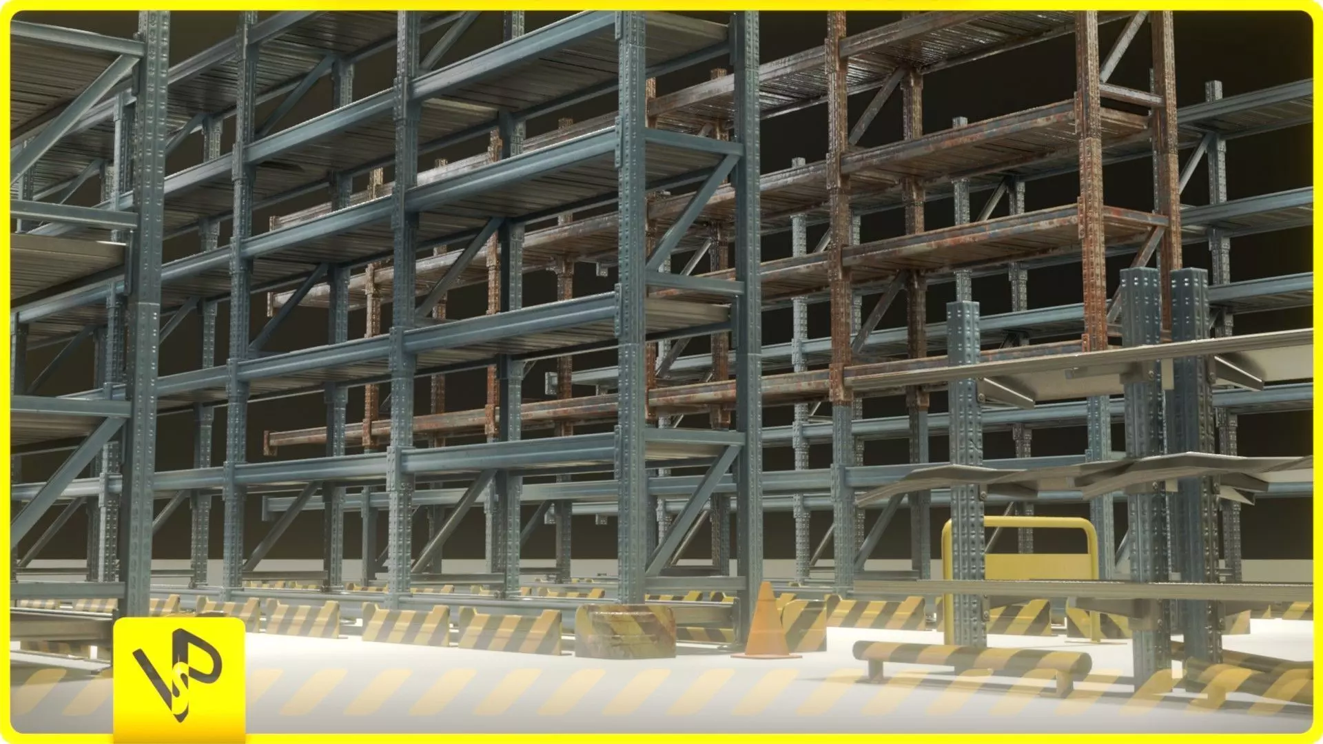 Rack pack Low-poly 3D model_0