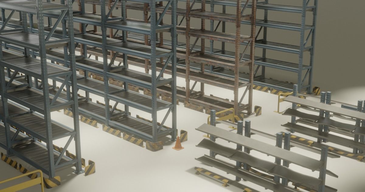 Rack pack Low-poly 3D model_1