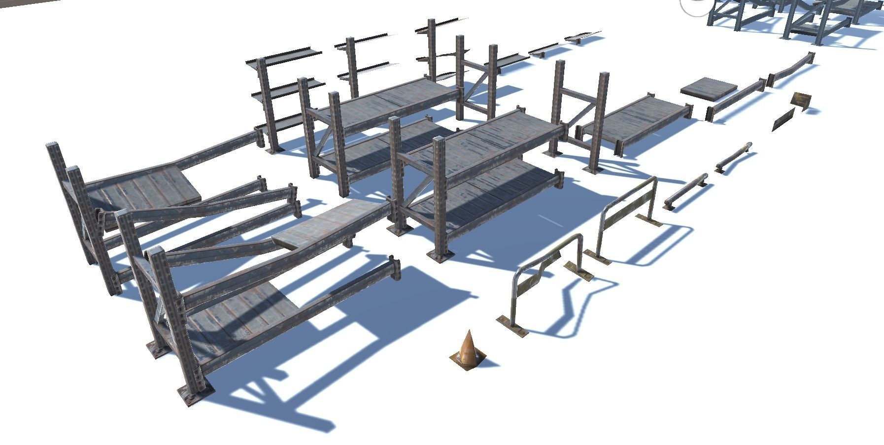 Rack pack Low-poly 3D model_4