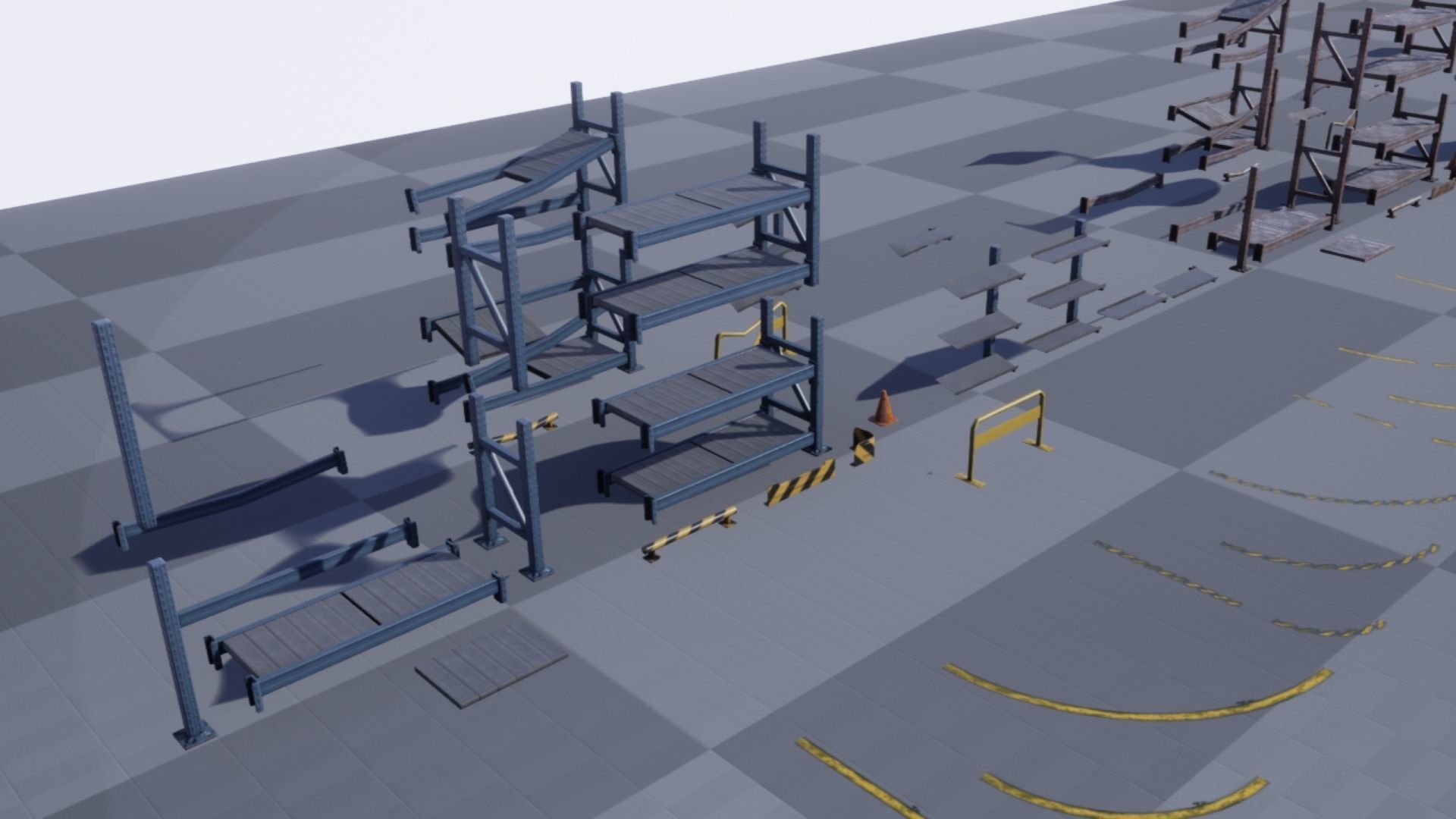 Rack pack Low-poly 3D model_9