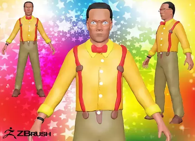 Handsome Businessman PBR  Animated