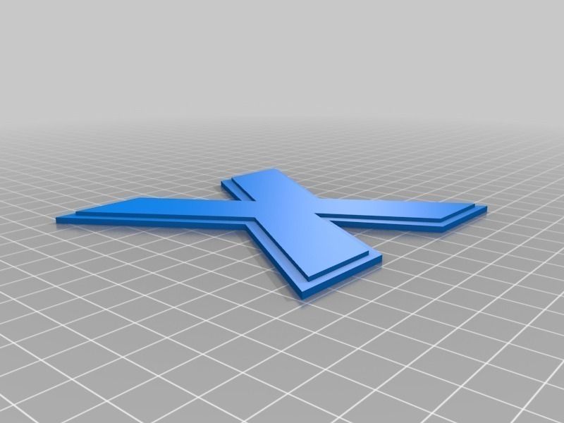 X box triangular Free 3D print model_1