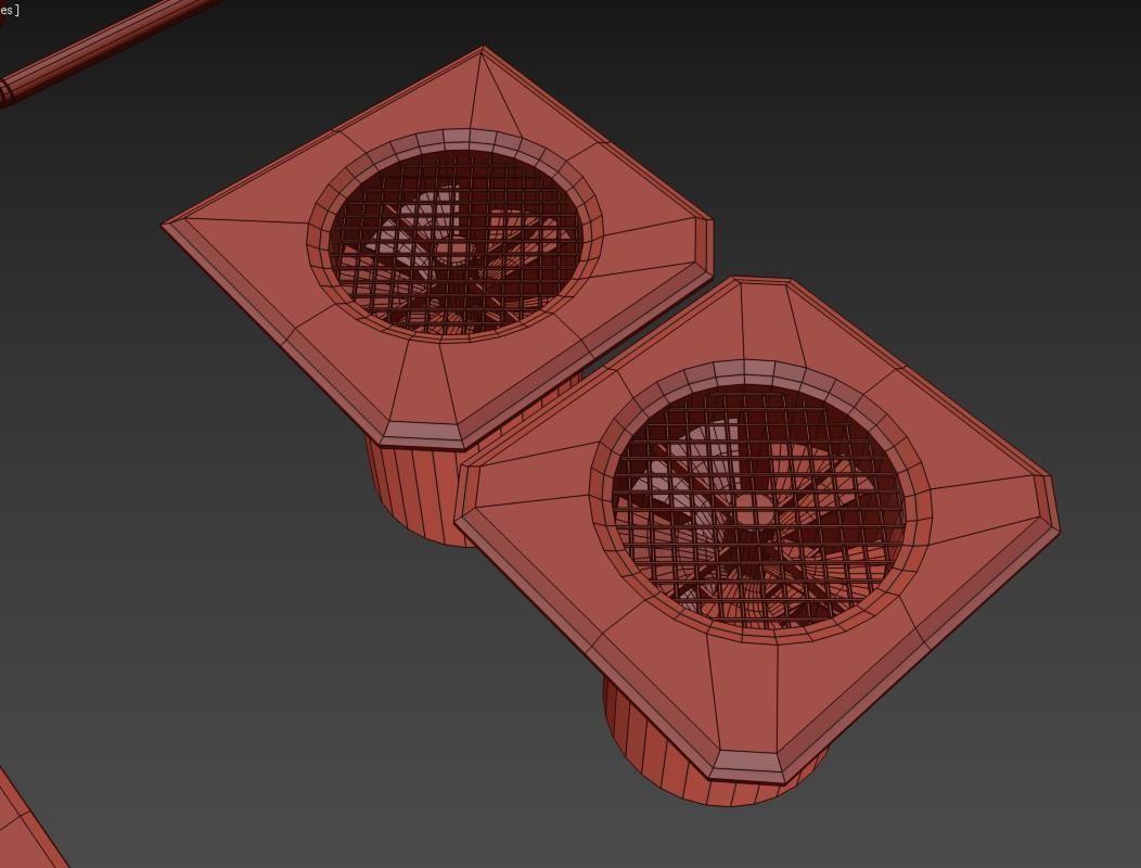 Kitbash Si-fi low poly 3D model_30