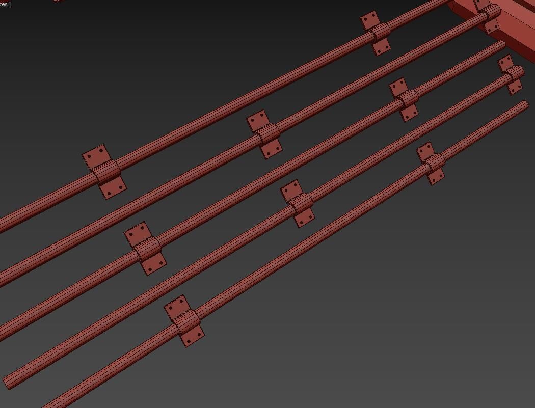 Kitbash Si-fi low poly 3D model_25