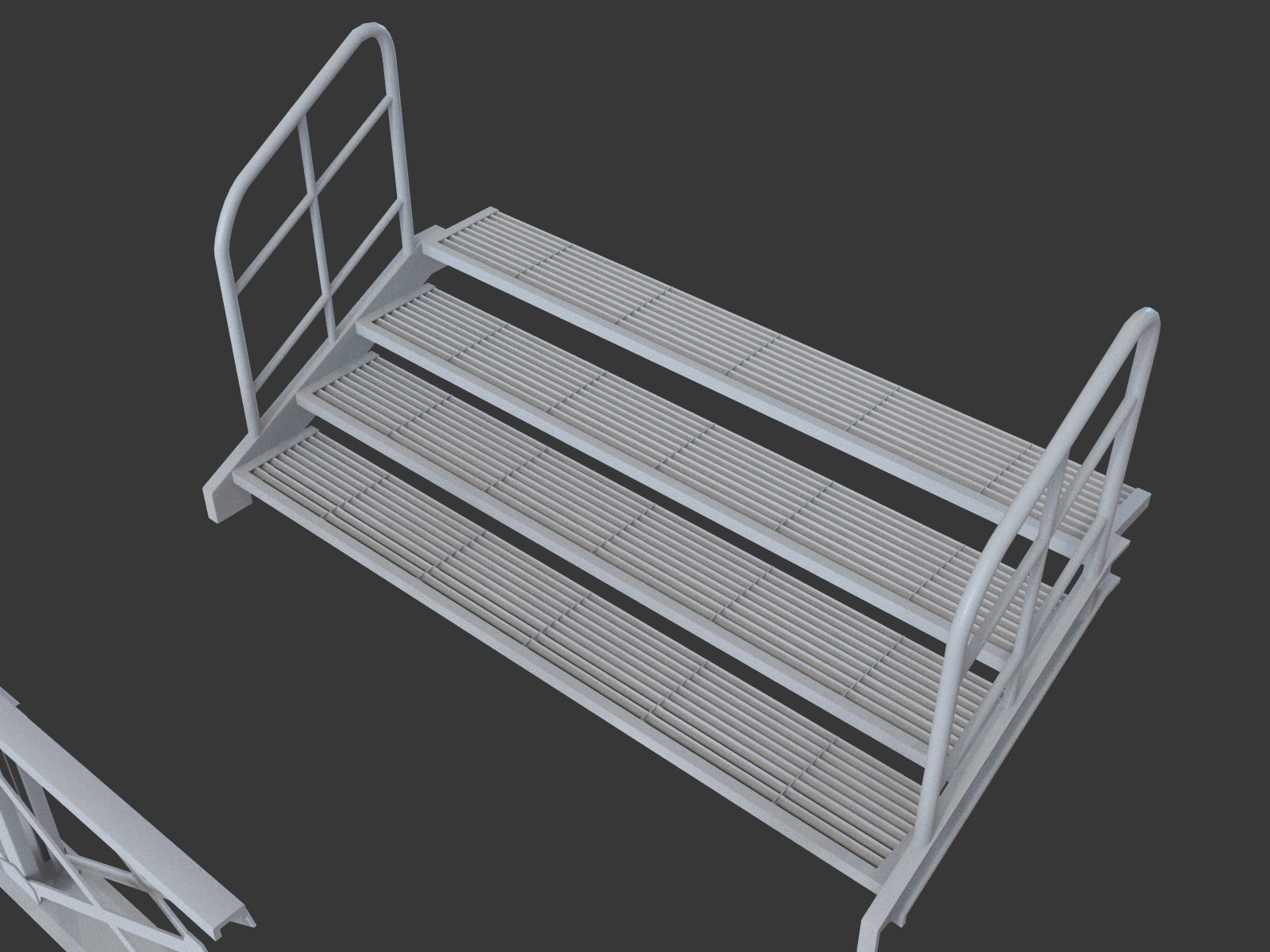 Kitbash Si-fi low poly 3D model_4