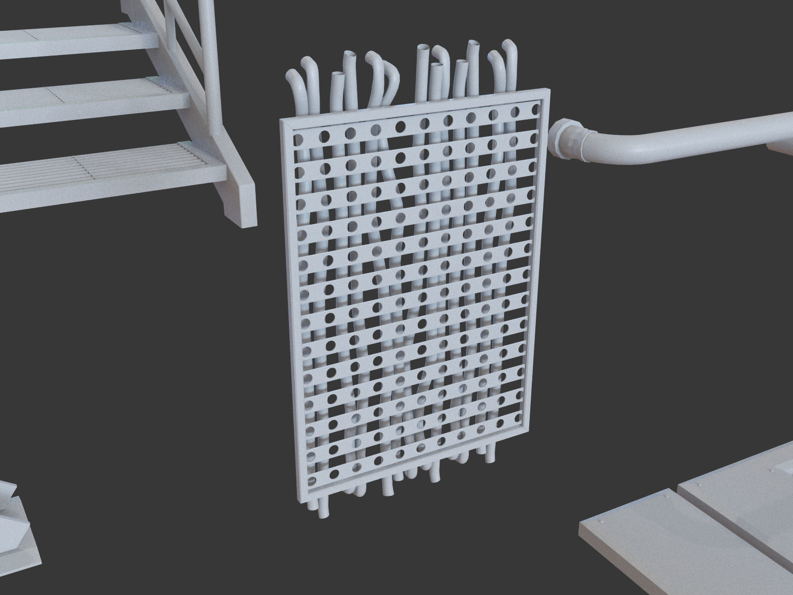 Kitbash Si-fi low poly 3D model_2