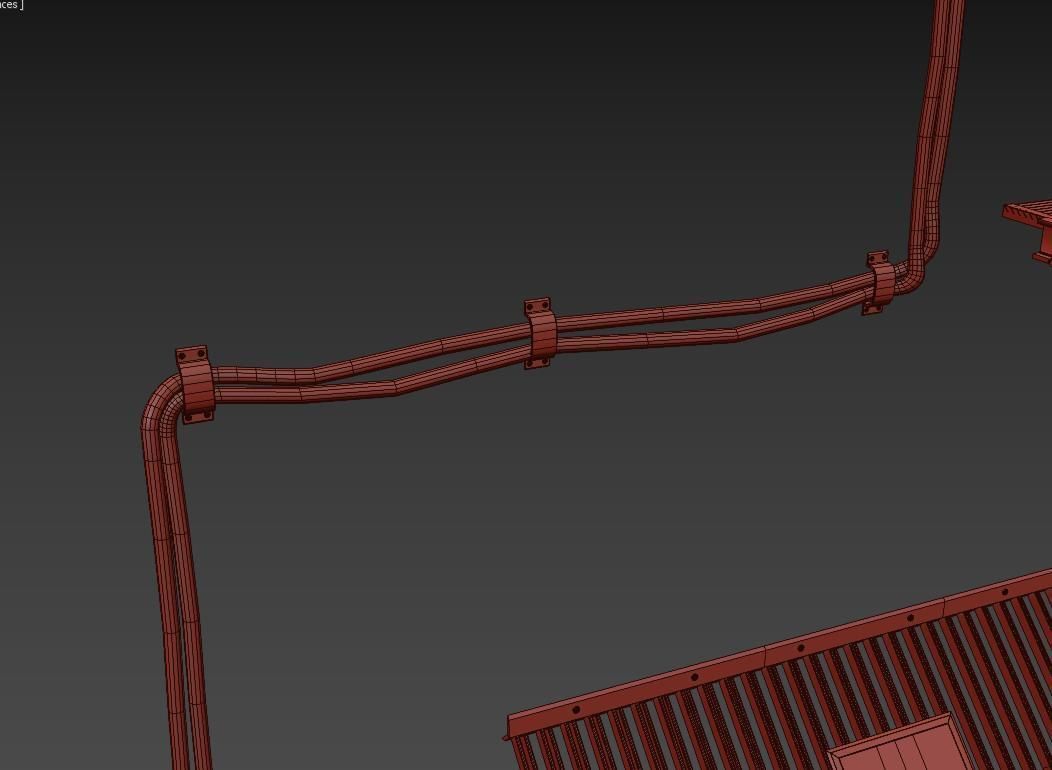 Kitbash Si-fi low poly 3D model_24