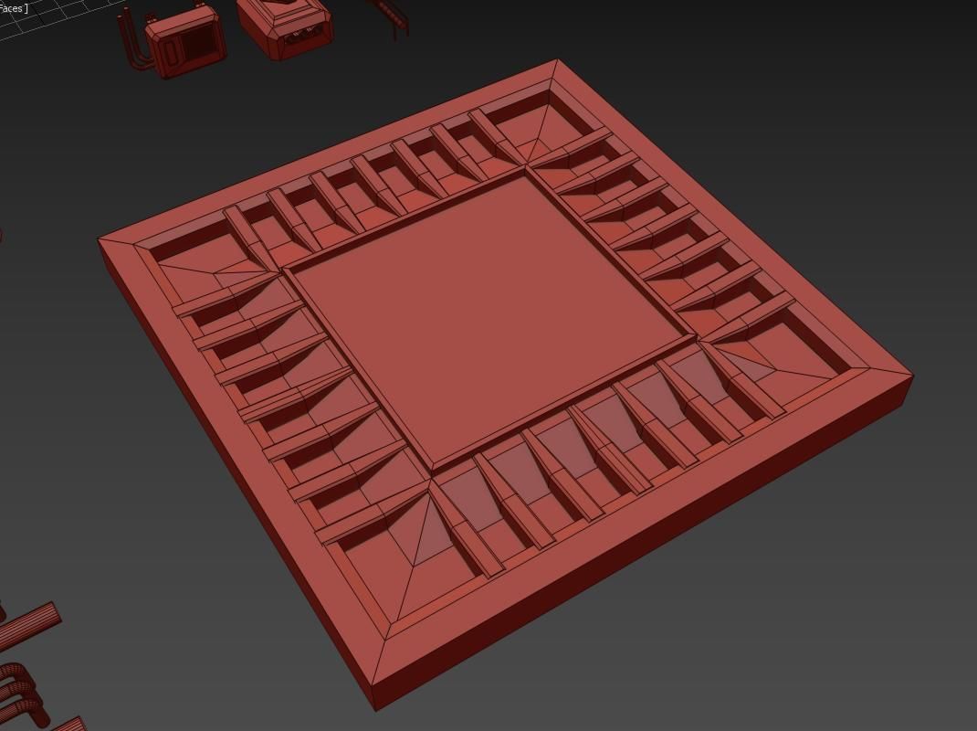 Kitbash Si-fi low poly 3D model_18